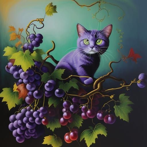 Grapevine Whimsy in Dali-Inspired Surrealism