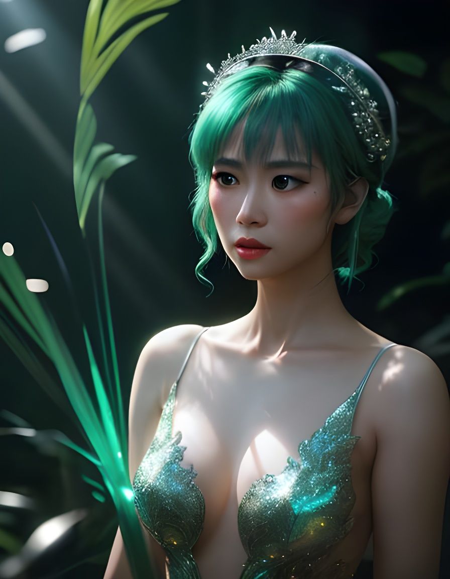 Mythical Beast with Broken Glass Effect in Oriental Theme