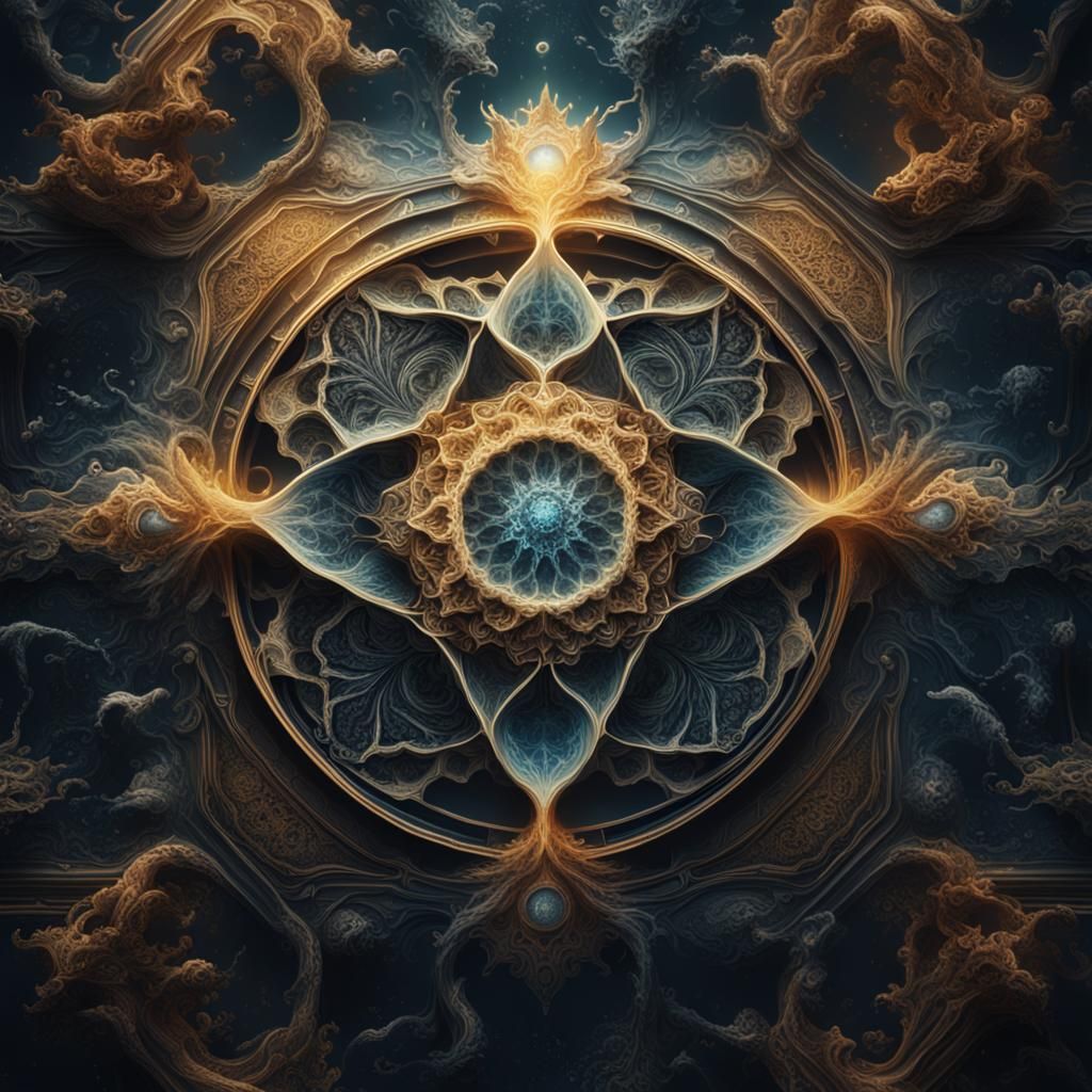 Water Cymatics in Digital Matte Painting Style