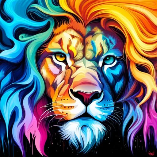 Colorful Graffiti Art of 'Leo' in Splash Style
