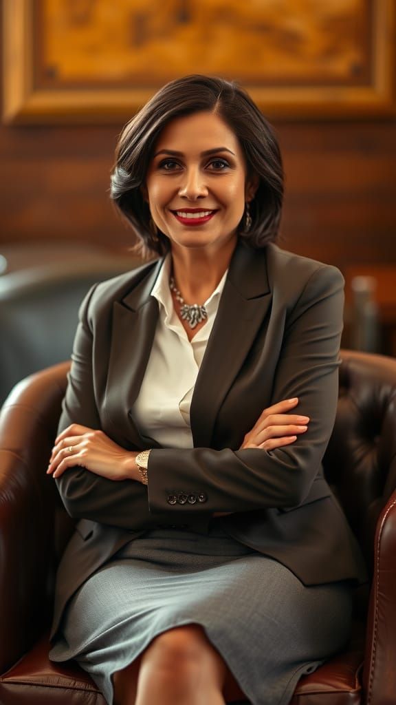 Confident Mexican Lawyer in Professional Portrait