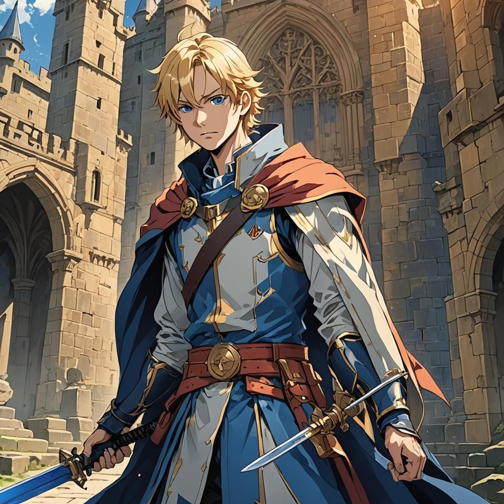 Anime Knight in Castle, Studio Trigger Style