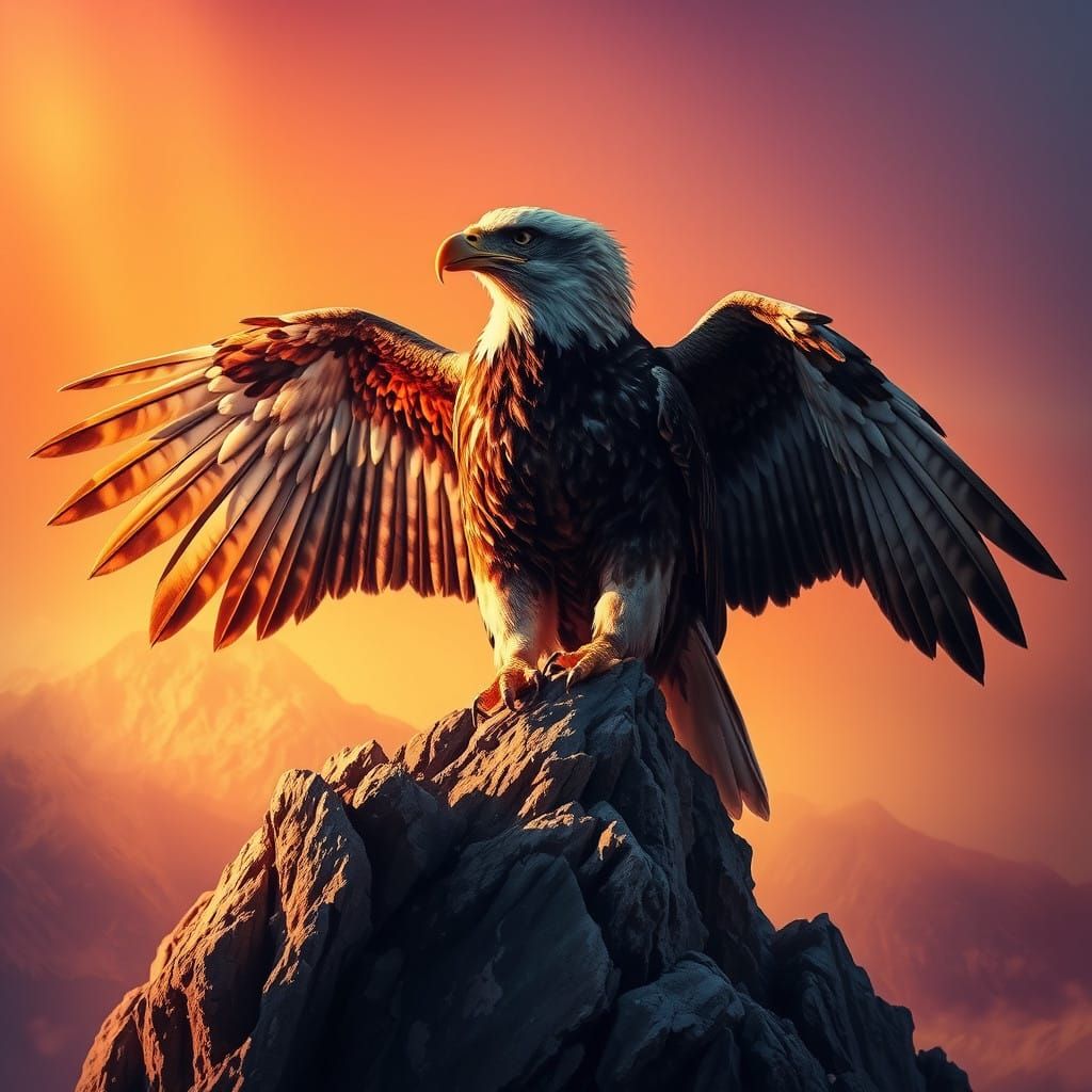 Eagle in Dramatic Splendor