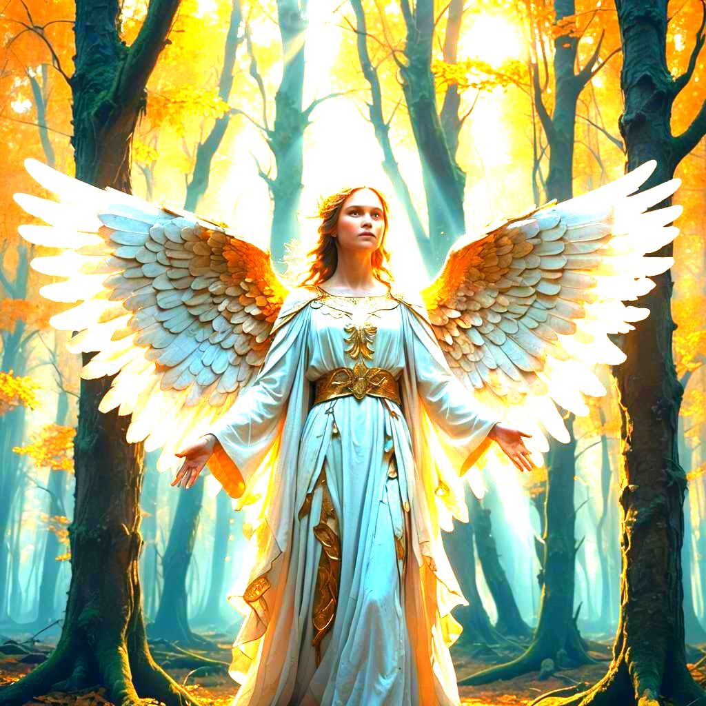 Fantastical Angel in Detailed Matte Painting