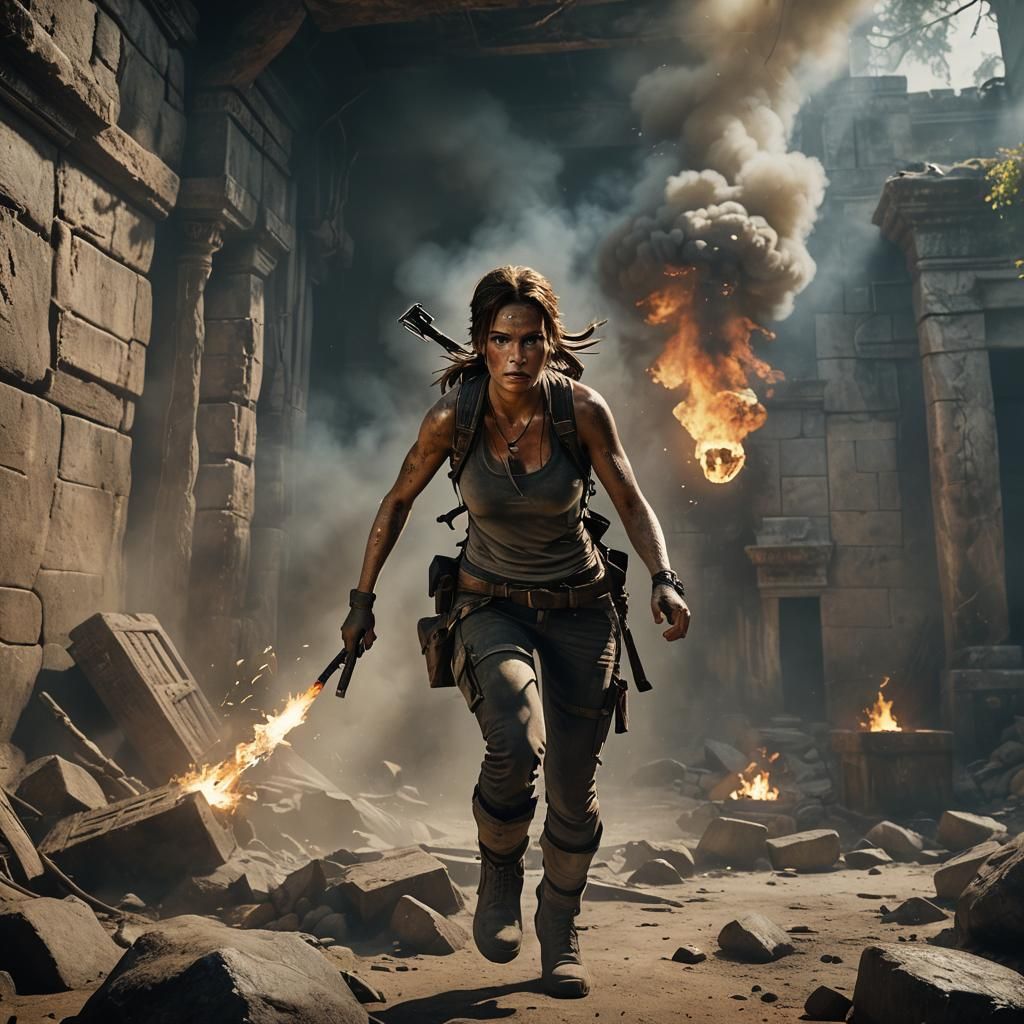 Cinematic Escape: Treasure, Smoke, and Fire