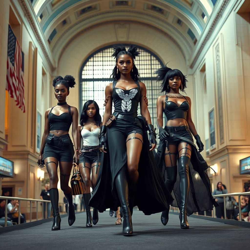 African Fashion Icons Strut through Grand Central in Futuris...