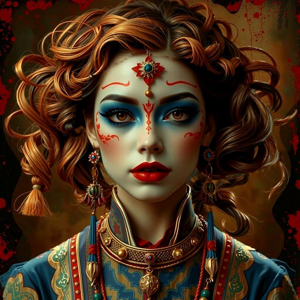 Vibrant Red Hues Twisting and Curling Abstract Art