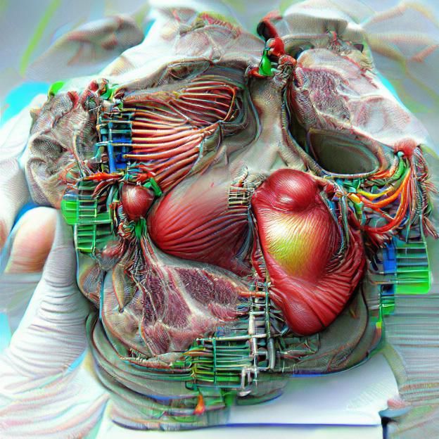 Detailed 3D Rendering of Human Heart