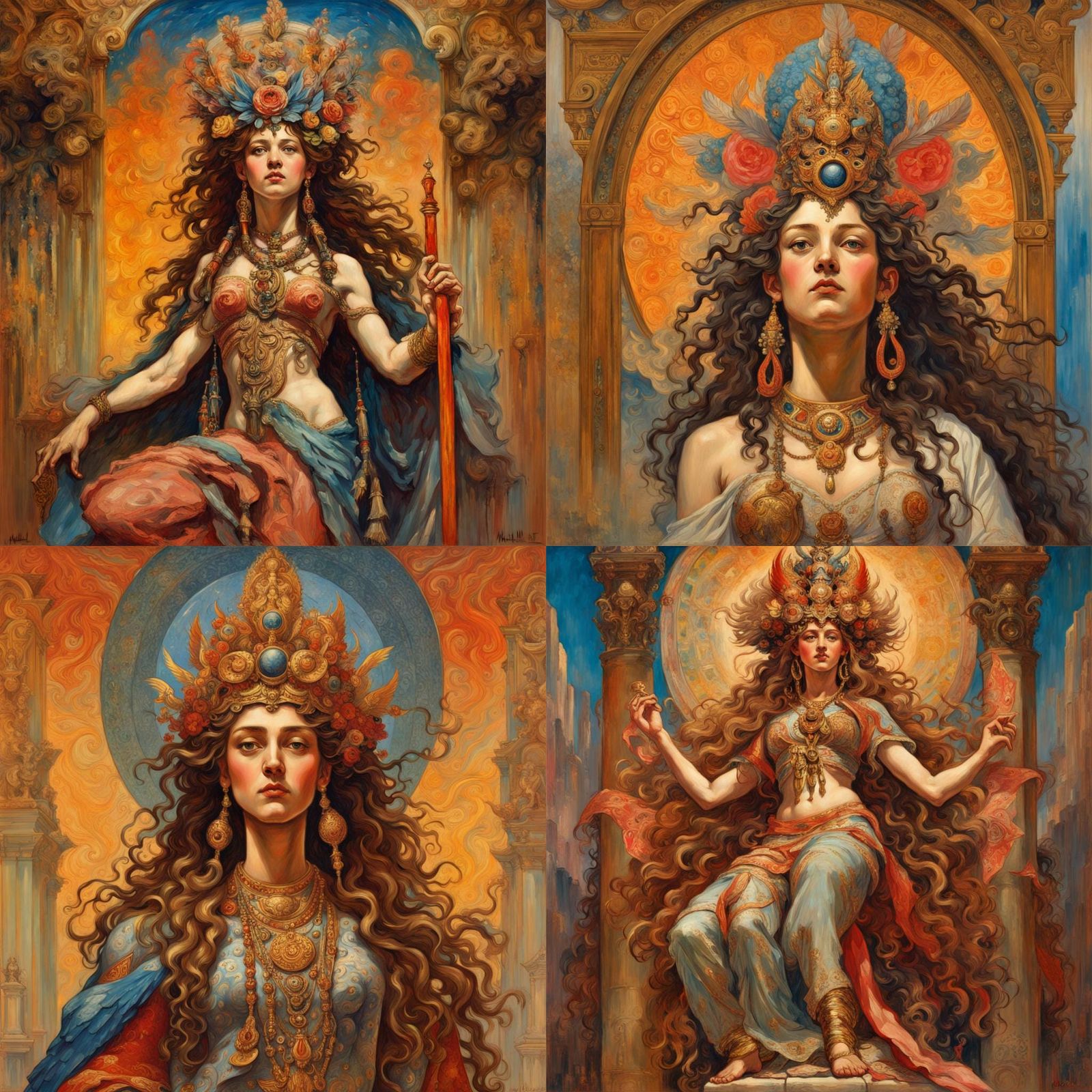 Ahura Mazda Statuette in Fauvist Style