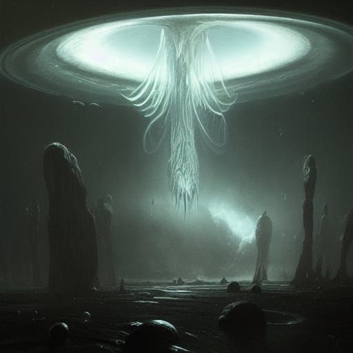 Alien Spaceship Destroys Humankind: Gothic Horror