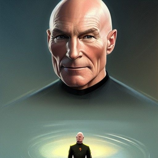Captain Picard Portrait in Artstation Style