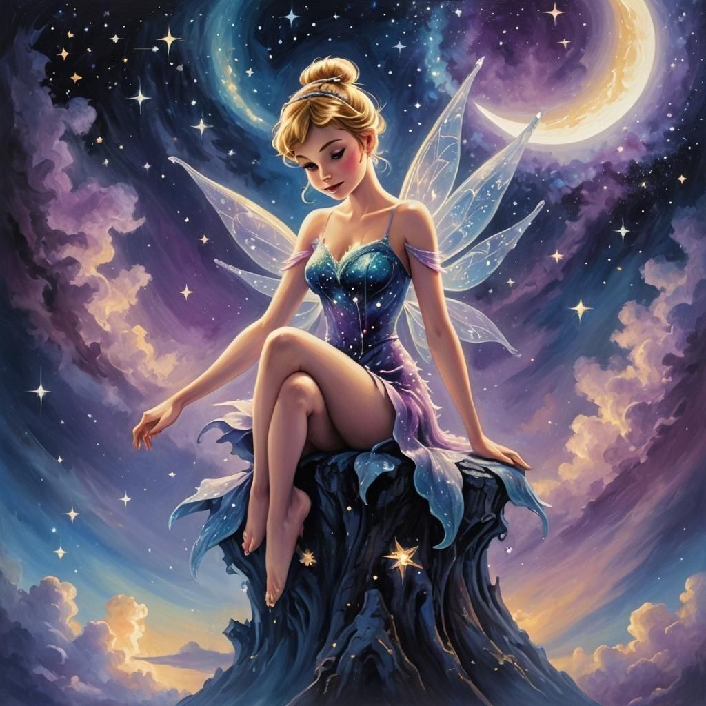 Tinkerbell as The Star Tarot Card