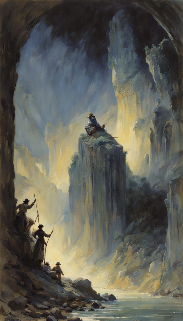 Surreal Horror Goddess as Pillar of Fiery Cloud