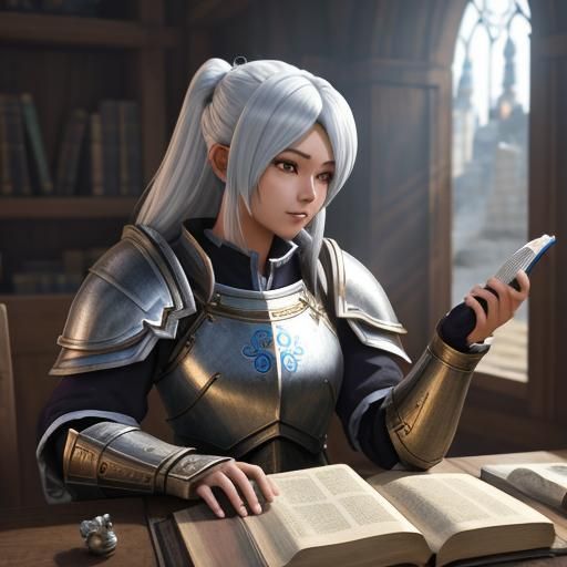 Gnome Cleric in Plate Armor, 3D Anime Art