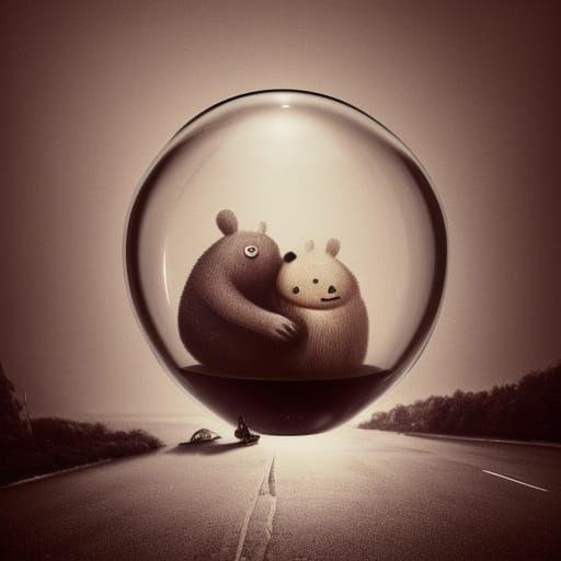 Subject Encased in Glass Heart: Surreal Hyperrealism