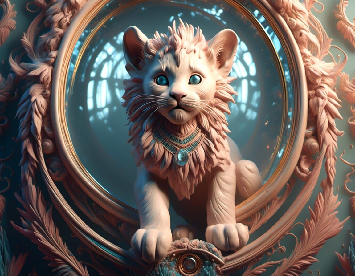 Kitten's Roar: A Fantasy Mirror Reflection