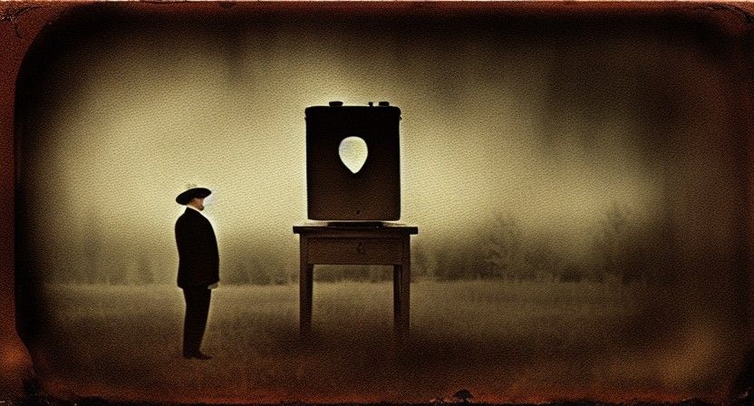 Surreal Hangman in Creepy Vintage Panorama