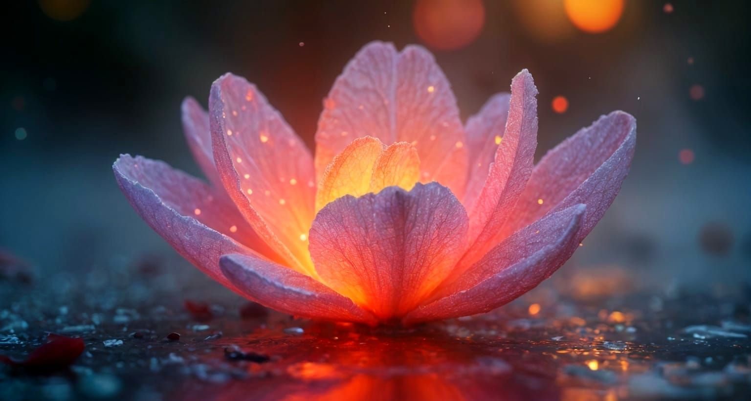 Glowing Apple Blossom in Luminism Style