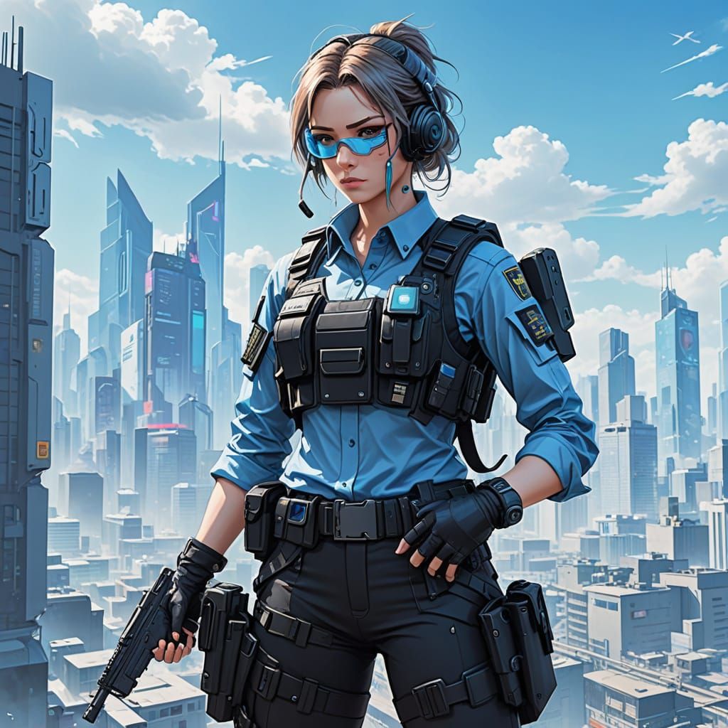 Scifi police girl...