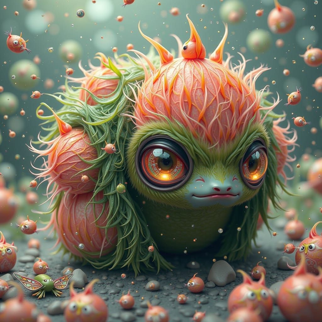 Surreal Sentient Sushi in Pop Surrealist Style