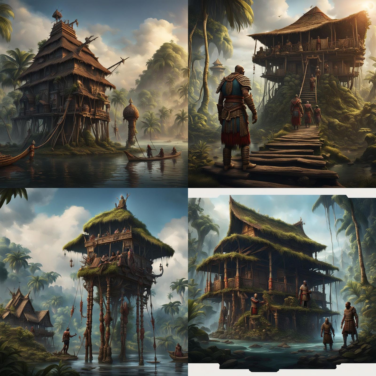 Stilt House Defense: Fantasy Art in Unreal Engine 5