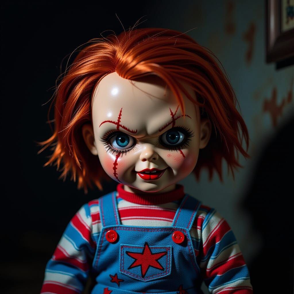 Chucky: A Vintage Doll in Junji Ito Style