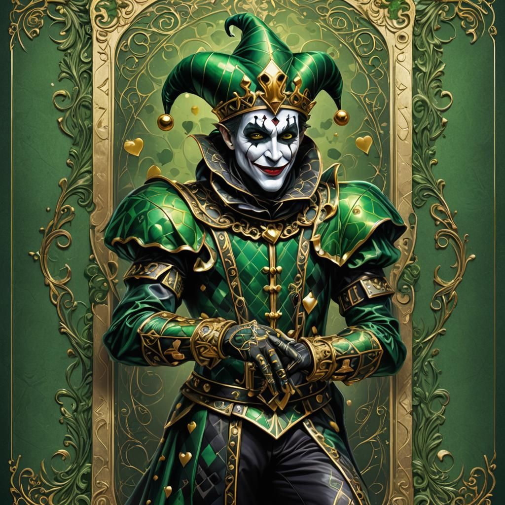 Harlequin Joker of Golden Hearts 💚💛