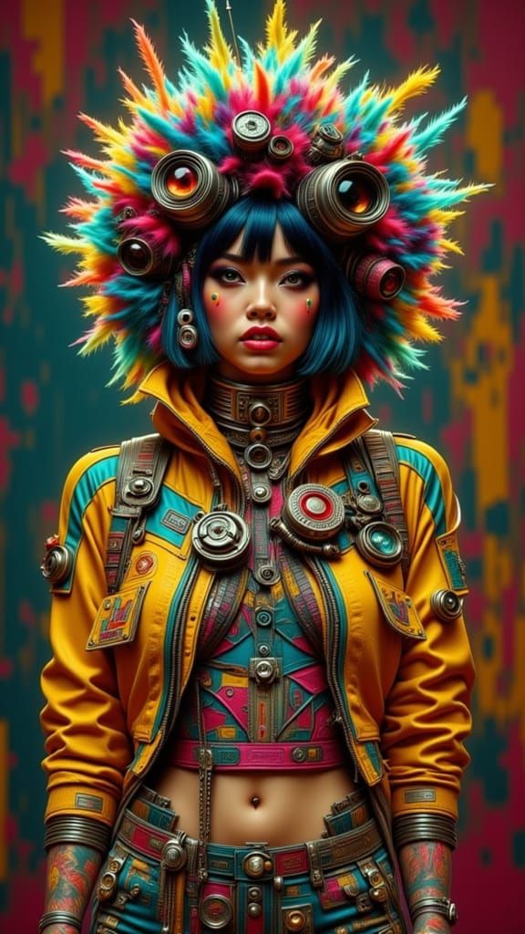 Alien Teenager in Eclectic Street Fashion