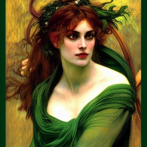 Circe Portrait in Pre-Raphaelite Style