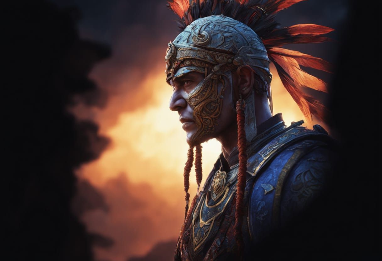 Serene Samurai Warrior in Traditional Attire Detailed Matte ...