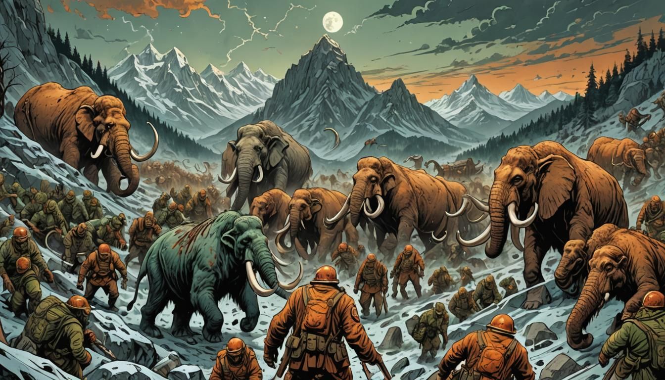 Zombie Mastodons Cross Alps with Hannibal's Army