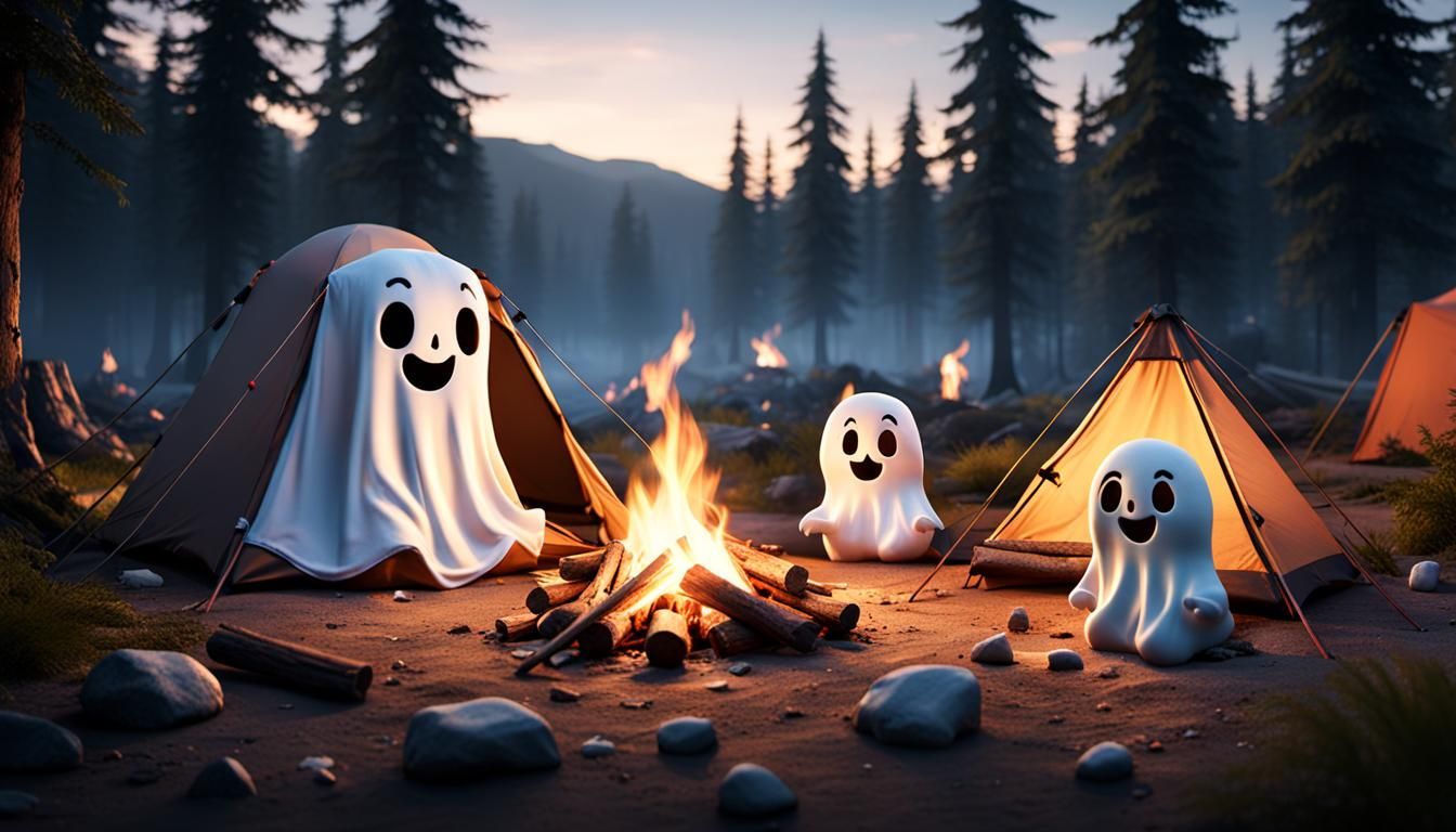 Adorable Ghost Camp Site in Unreal Engine 5