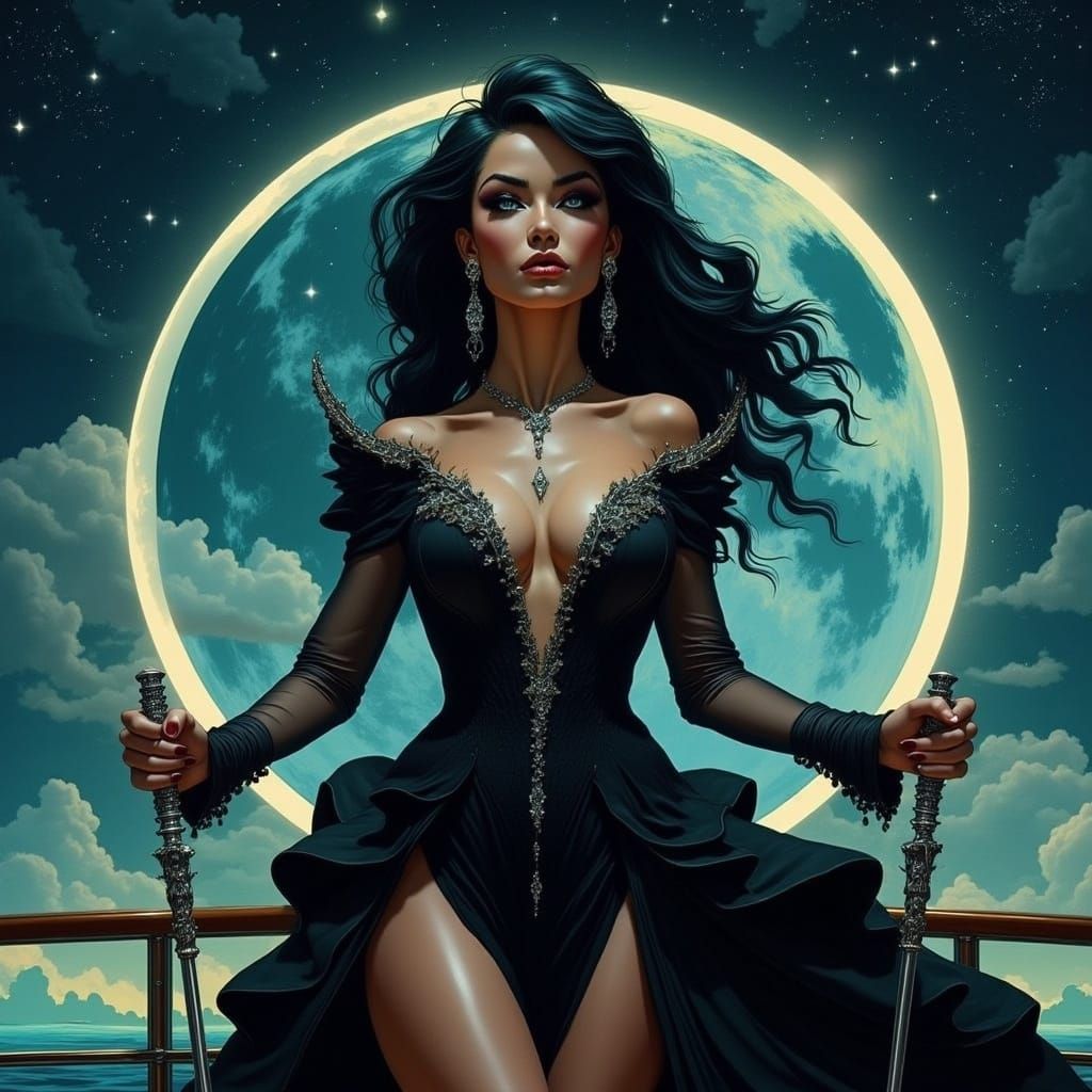 Regal Mafia Boss in Starlit Elegance