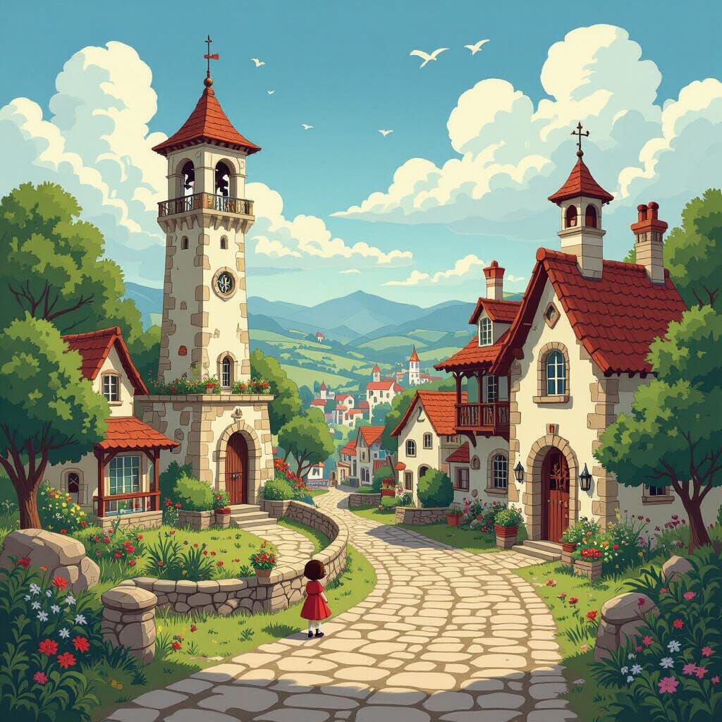 Merged Cities of Goiânia & Joaíma in Whimsical Style