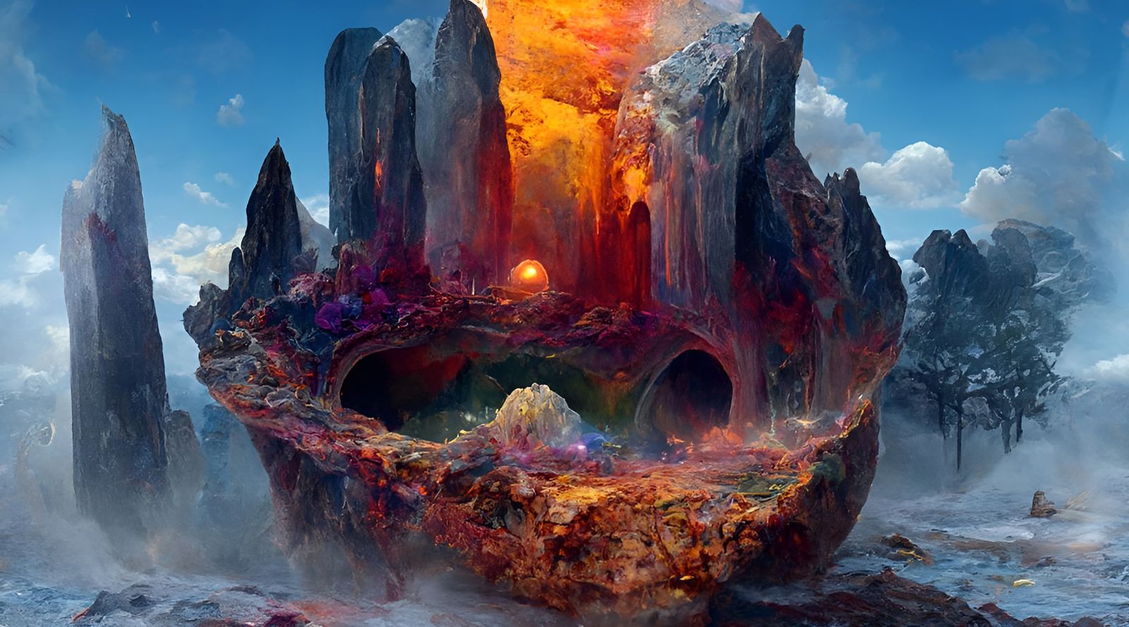 Mystical Geode Portal Reveals Alien Garden