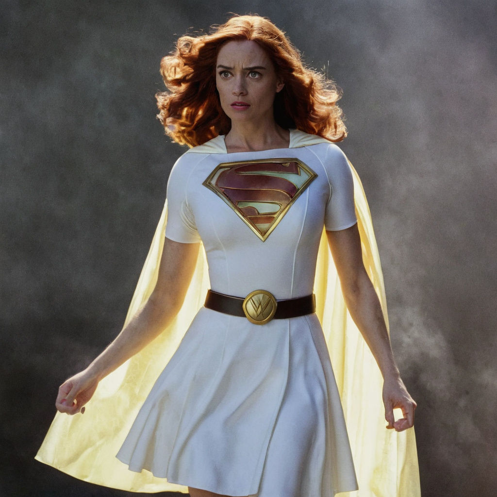 Cinematic Mary Marvel Superheroine Film Still