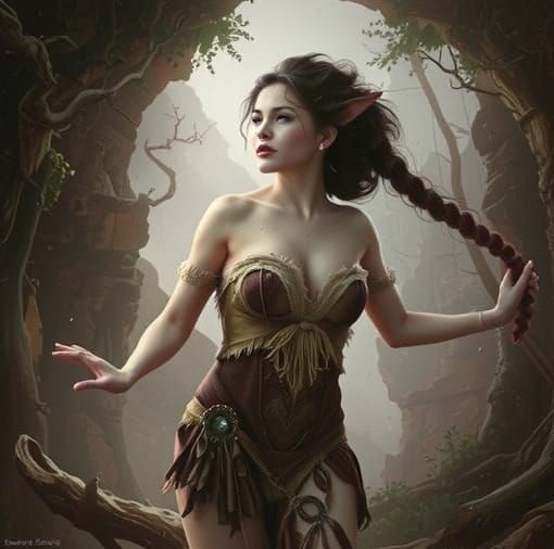 Epic Cinematic Faun in Dramatic Digital Matte Painting