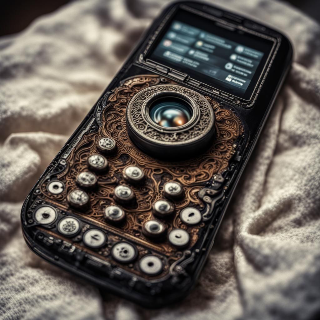 Hyperrealistic Phone with Intricate Detail in HDR