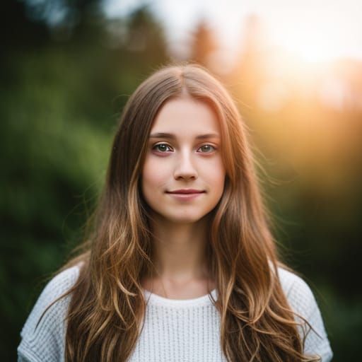 Portrait of 16-Year-Old Léa on Mountain Vacation