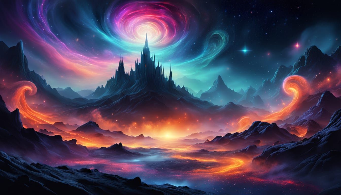 Surreal Phenomenon in a Dark Landscape