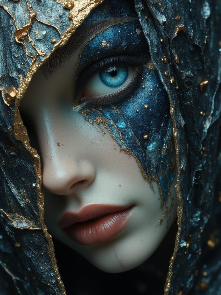 Dark Portrait of an Omnious Figure in Divine Oil Style