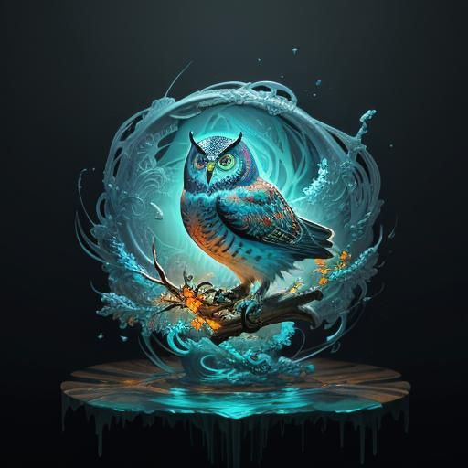 Abstract owl art #16