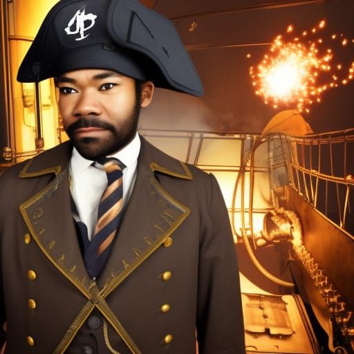Donald Glover as Steampunk Pirate Pilot