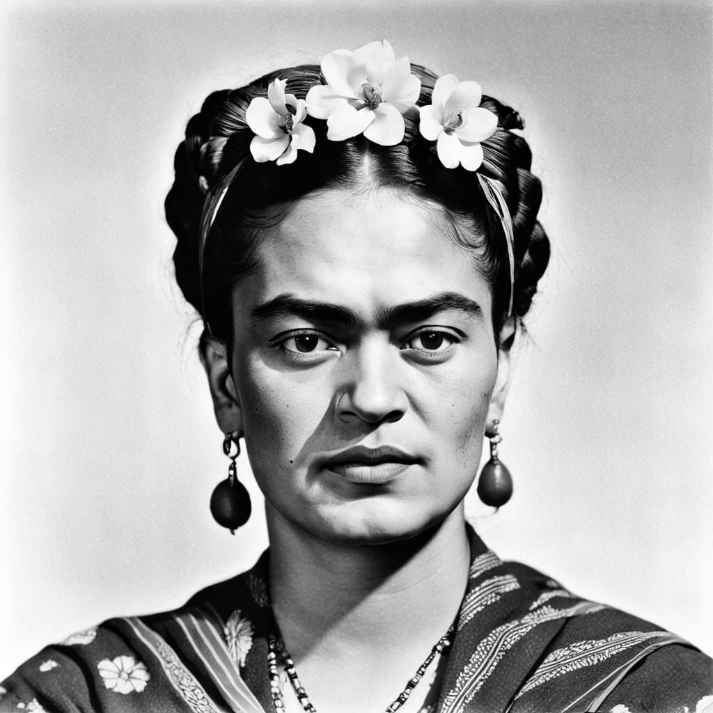 Iconic Portrait of Frida Kahlo