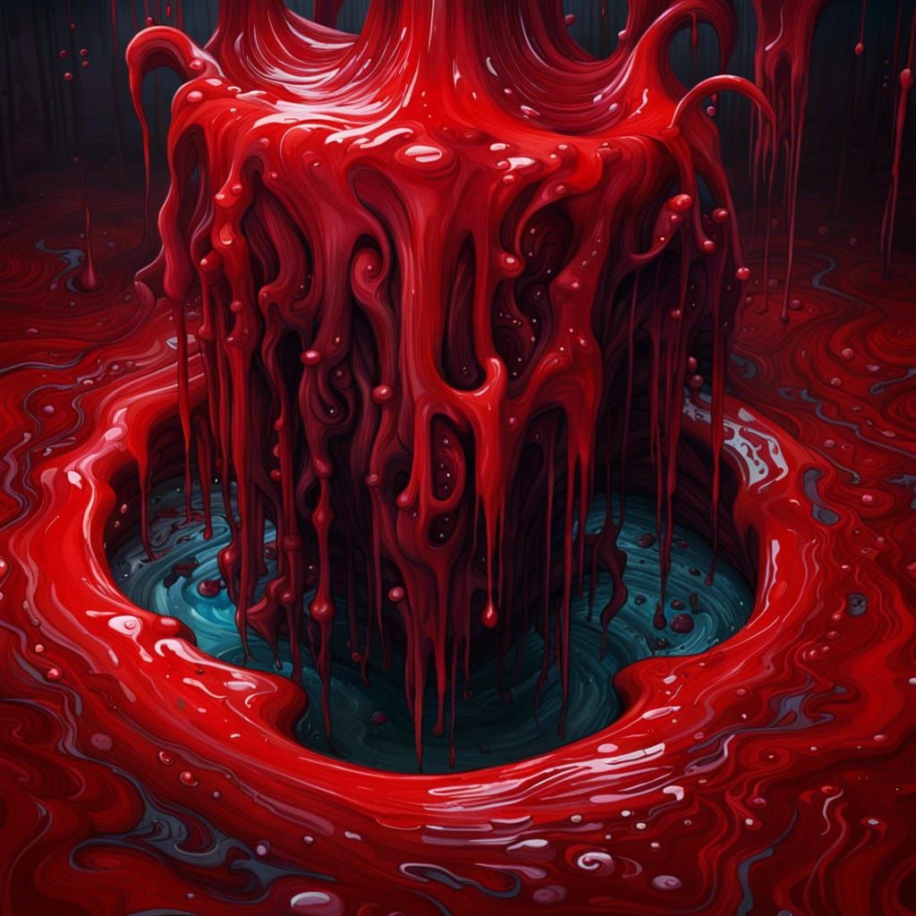 Blood Labyrinth: Aerial View in Splash Art Style