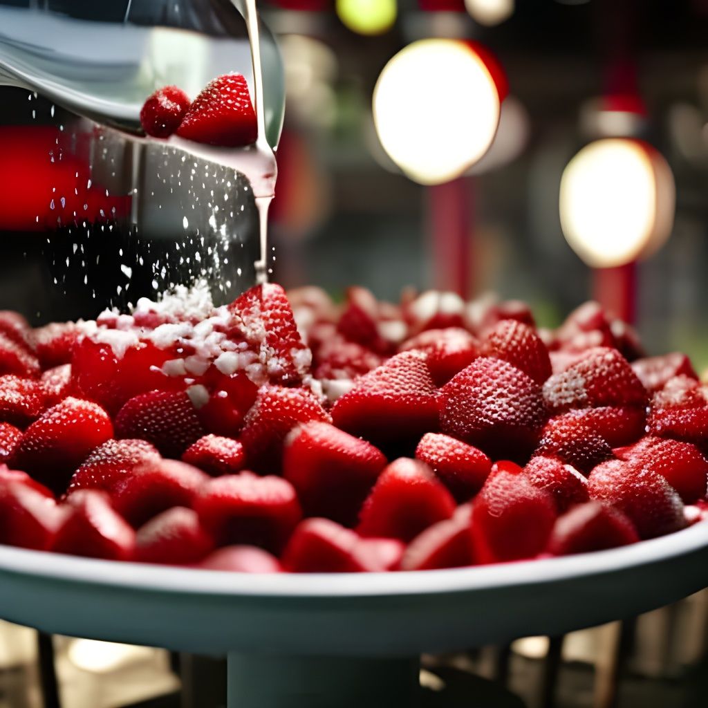 Strawberry Margarita Cocktail on Beach Bar