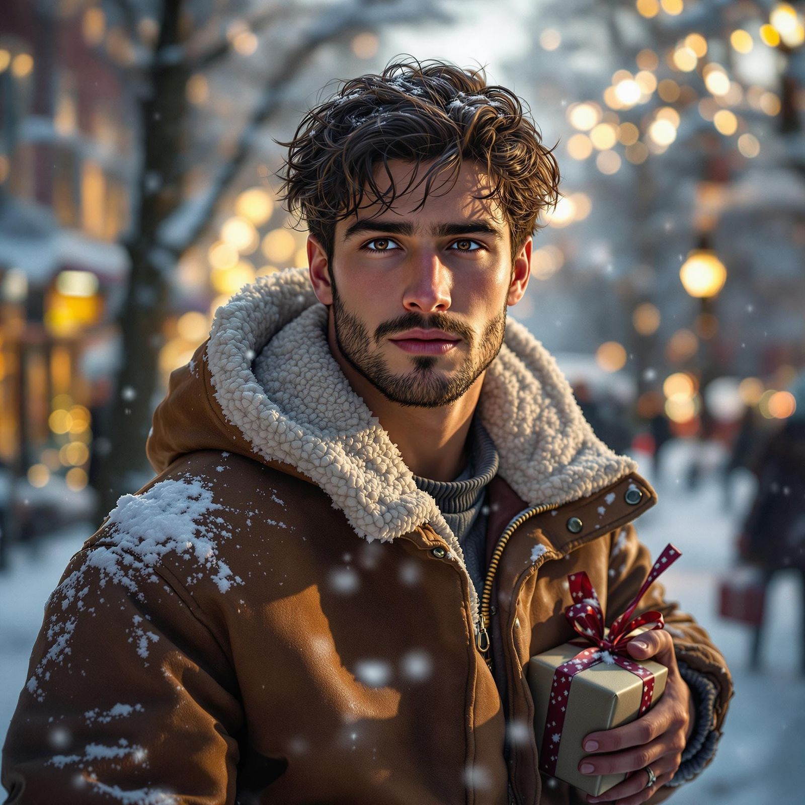 Italian Athlete Delivers Christmas Gifts in a Snow-Covered L...