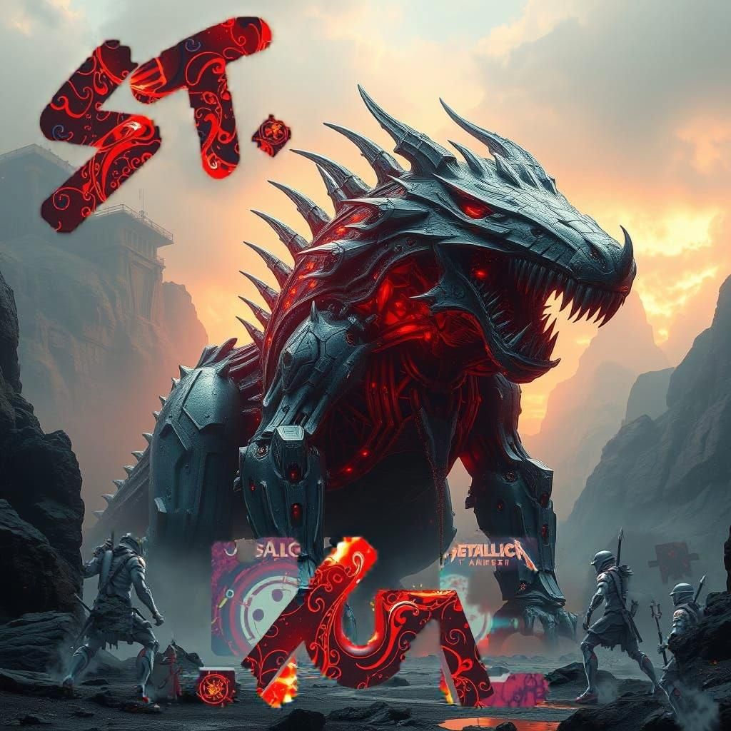 Metallica St. Anger Album Cover in Detailed Matte Painting