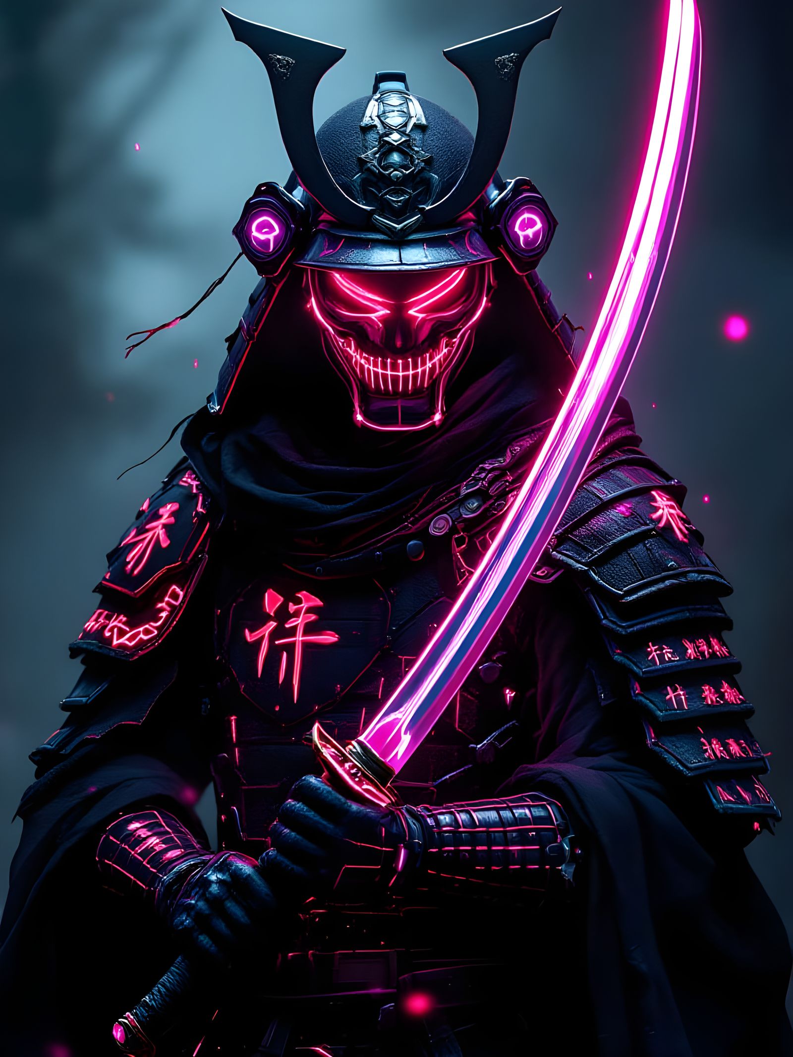 Neon Samurai Costume