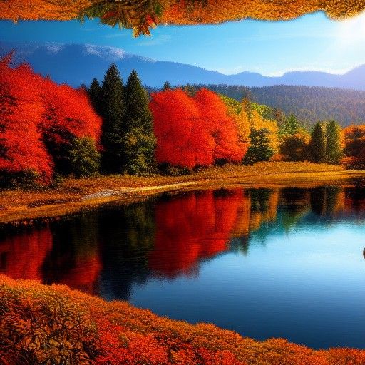 High Resolution Autumn Landscape Matte Painting